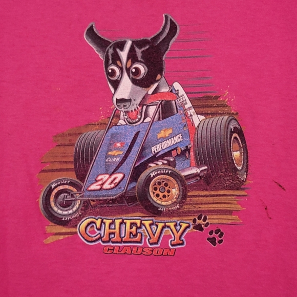 Bryan Clauson Chevy Clauson Dog Sprint Car Collectible T-Shirt Youth Size 2/4 - Picture 2 of 9